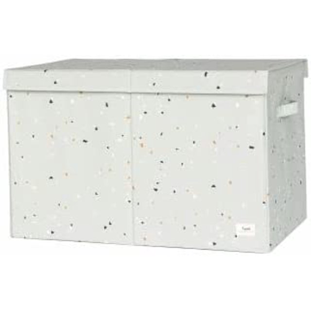 3 Sprouts Recycled Fabric Folding Chest Organizer - Collapsible Storage Basket Container with Lid & Handles