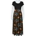 thumbnail image 5 of Empire Waist Dresses for Women 2024 Short Sleeve Crewneck Floral Maxi Long Dress Summer Fashion Casual Sun Boho Dresses, 5 of 6