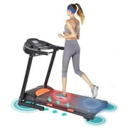 Folding electric treadmill1000W treadmill running machine Electric Motorized Power Running Jogging Machine with LED display screen