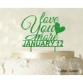 thumbnail image 1 of Love You More Wedding Cake Topper Personalized Glitter Cake Topper Cake Decorations Color Option Available 6-7 Inches Wide, 1 of 1