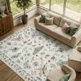 thumbnail image 5 of Moynesa Insect 8'x10' Large Area Rugs for Living Room Washable Natural Bedroom Rug Bug Accent Carpet for Dining Room Nursery Office Sunroom Stain Resistant Non Slip, Beige, 5 of 12