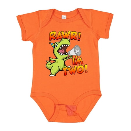 

Inktastic Rawr I m Two Dinosaur Gift Baby Boy or Baby Girl Bodysuit