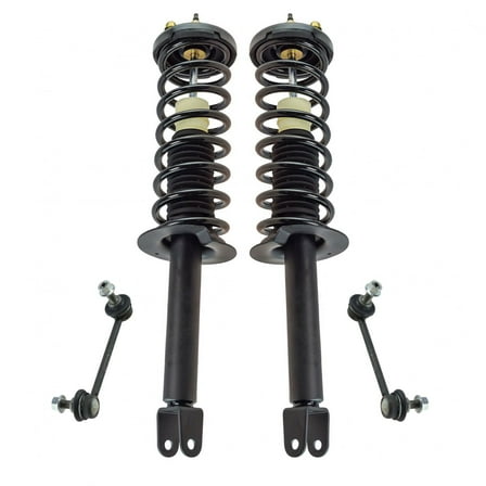 TRQ Rear Suspension Kit Strut & Spring Assemblies w/ Sway Bar Links for Accord SCA67189