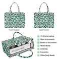 thumbnail image 2 of Large Capacity Tote Bag,Leopard Pattern with Green and Black Spots Handbag Fashion Luxury Tote Bag,15.7"x13"x 5.1" Inches,Laptop Compatible, 2 of 6
