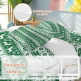 thumbnail image 2 of Christmas Bedding Duvet Cover Set Full Size 4 Pieces Green Simple Elk Snowflake Winter Cartoon Texture Bedding Set with Zipper Closure, 1 Comforter Cover 86x86 Inches 1 Flat Sheet & 2 Pillow Cases, 2 of 7