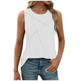 thumbnail image 1 of Liquidation! Hauts Grande Taille pour Femmes, Blouse à Manches Courtes d'Été pour Femmes, Mode Décontractée d'Été pour Femmes, Col Rond Ample Sans Manches, 1 of 4