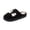 Black, variant on Willtoo Halloween Pumpkin Ghost Slippers for Women Men Fuzzy Faux Fur Memory Foam House Slippers Cozy Warm Non-Slip Bedroom Shoes