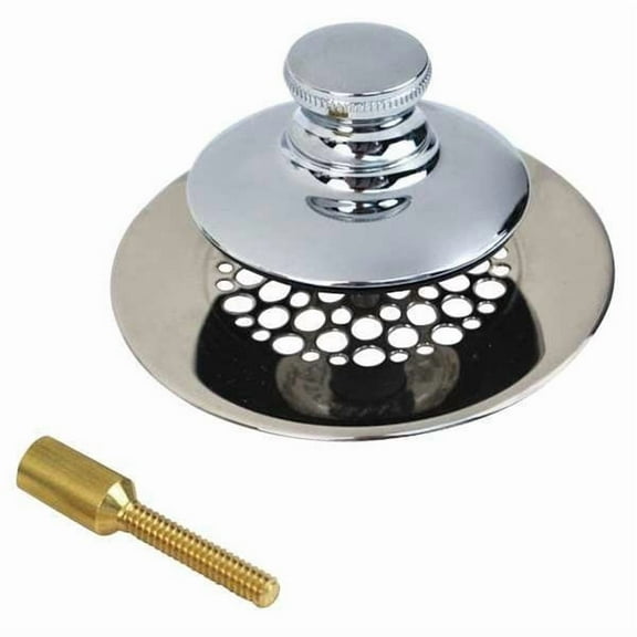 Watco Bathtub Stopper and Drain,Push Pull,Grid 4875N-PP-CP-G-51