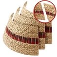 thumbnail image 5 of 32-Inch Water Hyacinth Christmas Tree Collar, Woven Farmhouse Tree Base Cover with Cord Cut Out, Natural, 5 of 7
