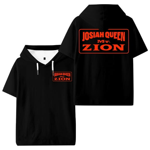 Josiah Queen Mt Zion Merch Hooded T-shirt Short Sleeve Tee Women Men Outdoor Streetwear Tops