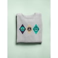thumbnail image 3 of Alien Peace Trio Emoji - Futuristic Symbol Art Design Women's Sweatshirt, 3 of 4