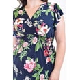 thumbnail image 4 of Vestido Floreado Roman Fashion Tallas Extras 8867-11 Marino Flores 42, 4 of 7