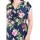 thumbnail image 4 of Vestido floreado manga volantes Roman Fashion Tallas Extras 8867-11 Marino flores azul marino 40, 4 of 7