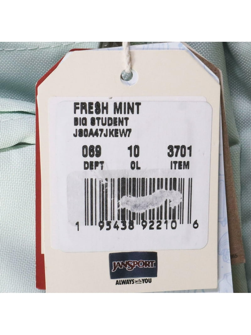 JanSport Big Student Backpack – Fresh Mint | Extra-Large JanSport Big Student Backpack – Fresh Mint | Extra-Large