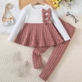 thumbnail image 2 of Taybagh Baby Girl Outfits 4t Girl Clothes Long Sleeved Top Pants Cute Clothes Ruffle Bow Graphic Fall Birthday Outfit, 2 of 9