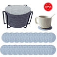 thumbnail image 1 of Posavasos de Fieltro para Bebidas, Posavasos para Bebidas de 20 Piezas con Soporte para Posavasos, Posavasos Redondos para Sorber, 1 of 6