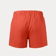 thumbnail image 6 of Sheghy Womens Shorts 100%Cotton Women Casual High Waist Plus Size Non-Stretch Textured Ruched Shorts with Button Drawstring & Pockets Red XXL, 6 of 7