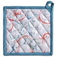 thumbnail image 1 of Enora 100% Cotton Pot Holder with Loop Heat Resistant for BBQ | Cooking | Baking | Grilling | Microwave | Barbecue | Thanksgiving/Christmas (8 Inch by 8 Inch)., 1 of 8