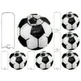 thumbnail image 1 of KAKOWELY 6 faroles de papel colgantes para fiestas de fútbol, deportes y fútbol. Decoración para fiestas., 1 of 5