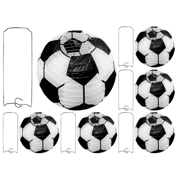 KAKOWELY 6 faroles de papel colgantes para fiestas de fútbol, deportes y fútbol. Decoración para fiestas.