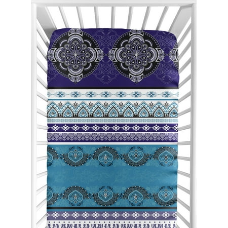 UPC: 0846480086932 | Purple Boho Fitted Crib Sheet by Sweet Jojo Designs
