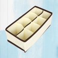 thumbnail image 3 of yuksok Drawer Organizers Storage Bag Closet Drawer Divider Box Foldable Dresser Drawer 8 Grid, 3 of 7