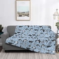 thumbnail image 2 of Fotbe Dolphins Manta de Franela con Estampado, Manta Ultrasuave para Cama, Sofá, Auto, Hipoalergénica y Antibolitas-60"x50", 2 of 6