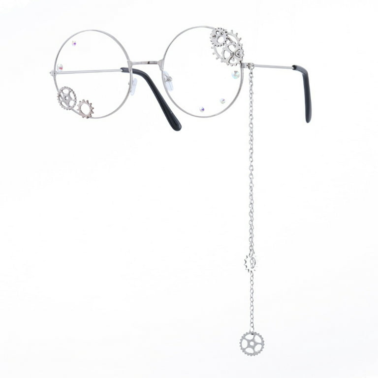 Kawaii Glasses with Chain Punk Cosplay Accessories  