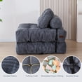 thumbnail image 6 of HomePerch Folding Sofa Bed Convertible Sleeper Chair, Foldable Floor Sofa with Pillow & Back Support, Portable Chair Bed for Living Room, Bedroom, Apartment, Dark Gray, 6 of 11