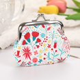 thumbnail image 1 of Queilt Porte-Monnaie Vintage Illet Rouge Kiss Lock - Porte-Clés Mignon - Style Mod pour Femmes Shoujo Change pour École Ou Concert, 1 of 3