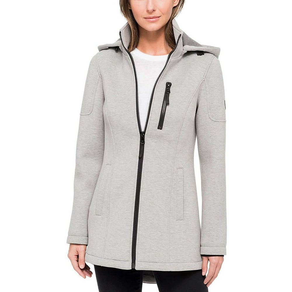Andrew Marc Andrew Marc Womens Full Zip Hooded Knit Scuba Jacket