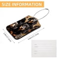 thumbnail image 5 of Dachshund Square PU Leather Luggage Tags, 2 Pack, with Privacy Cover and Stainless Steel Ring - Suitable for Travel, Backpack, Handbag - Bag Tags, Handbag Tags, 5 of 7