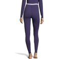 thumbnail image 2 of Hanes Womens Print 4-Way Stretch Thermal Crew Pant, Astral Black Grey, Small, 2 of 2