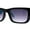 Black Blue / Smoke, variant on Womens Rectangle Mod Thick Arm Plastic Minimal Sunglasses White Black