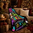 thumbnail image 3 of Pharmacist Appreciation Themed Ask Me About My Tiny, Festive Holiday Scene, Warm Flannel Blanket for Living Room and Reading Nook, Art Lovers Christmas Gift, Festive Home Decor, 3 of 9