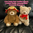 thumbnail image 5 of Teddy Bear with Rose Bouquet, 2026 New Cute Plush Teddy with Magnetic Hands Hugging Roses - Bouquet Turns into a Hat, Romantic Gift for Valentine's Day Wedding, 5 of 7