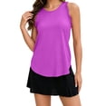 thumbnail image 2 of Women Summer Workout Tank Tops Ruffle Sleeveless Racerback Crewneck Casual Loose Running Gym Athletic Yoga Tee Shirts, XL, 2 of 7