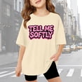 thumbnail image 2 of Shadoumai KIDS Girls T Shirts Tween Summer Top Teen Crewneck Cute Lace Short Sleeeve Blouse Size 6-15 Years Old, 2 of 4