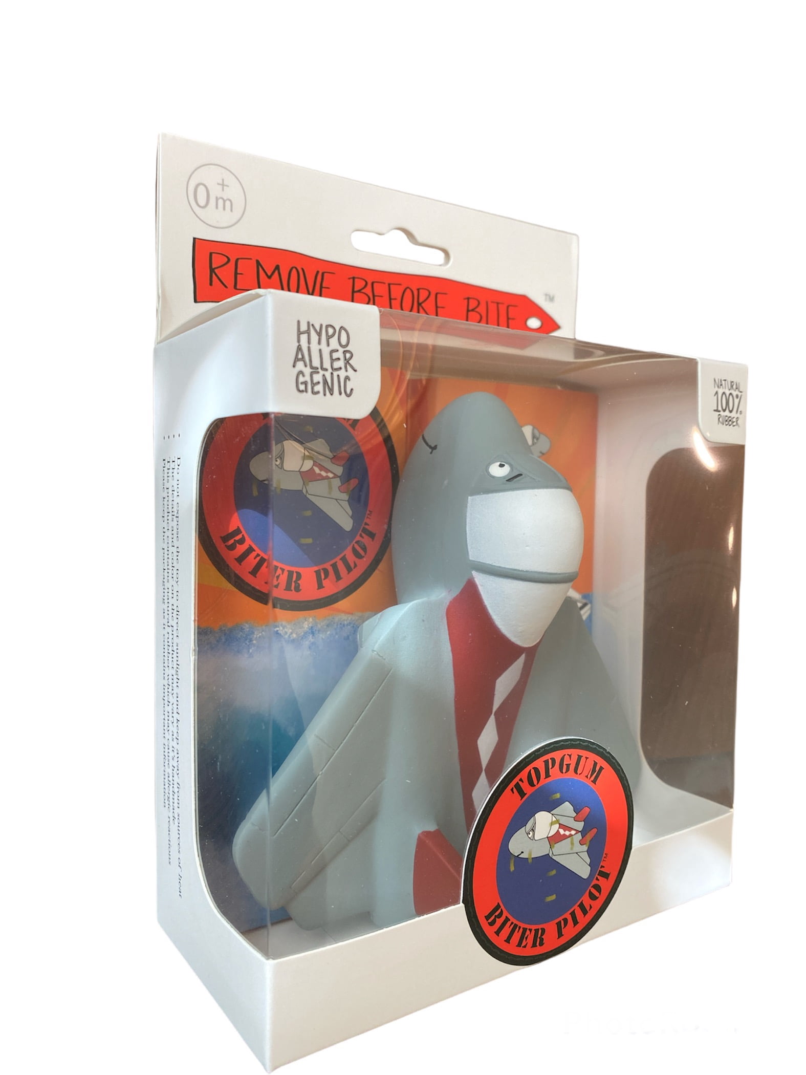 TOPGUM Biter Pilot  Airplane Teething Toy 100% Natural Havea Rubber