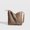 Light Brown, variant on Light Brown Minimal Curved Opening PU Versatile Accessory Tote Purse, Spacious Main Compartment Fashion Commute Leisure Outing Bag for Women