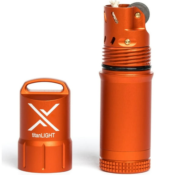 Exotac 005500ORG titanLIGHT Refillable Lighter, Orange