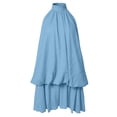 thumbnail image 5 of Dresses for Women Chiffon Halter Wedding Guest Dresses Ruffle Summer Mini Dress Formal Dresses for Women Color Blue Size M, 5 of 6