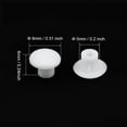 thumbnail image 4 of Uxcell 5mm Dia Clear White Plastic Locking Hole Plug Button Top Flush Type Screw Cap Cover 50 Pack, 4 of 5