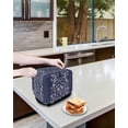 thumbnail image 3 of Japanese Toaster Cover 2 Slice, Small Kitchen Appliance Covers, Navy Blue Country Flowers Leaves Aesthetic Toaster Oven Cover with Loop, Bread Machine Cover Polyester Dust Cover Protection, 3 of 4