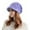 Purple, variant on Fgnfyis Women's Winter Outdoor Warm Hat Wide Brim Earflap Fashion Postpartum Pile Cap Winter Hats for Women Black