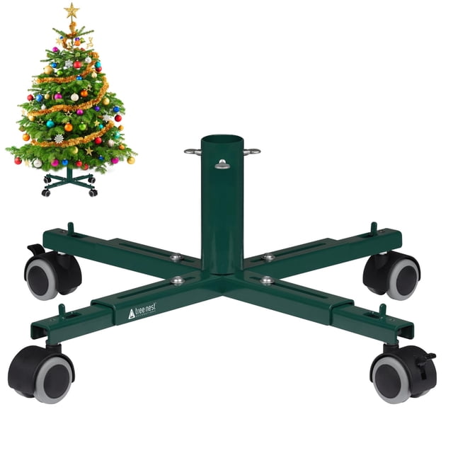 Soporte para árbol de Navidad con ruedas para árbol de 6 pies