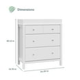 Storkcraft Horizon 3 Drawer Modern Changing Dresser White