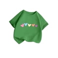 thumbnail image 4 of Hauts et T-Shirts pour Filles, Mignon Imprimé Graphique, Col Rond, Manches Courtes, pour l'Été, Tenue Décontractée, 4 of 4
