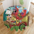 thumbnail image 3 of Phineas And Ferb Round Tablecloth Print Decorative Table Cover Washable Table Cloths for Dining Party Picnic 70x70in, 3 of 8