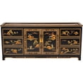 thumbnail image 3 of Oriental Furniture Black Lacquer Dresser - Landscape, 3 of 7